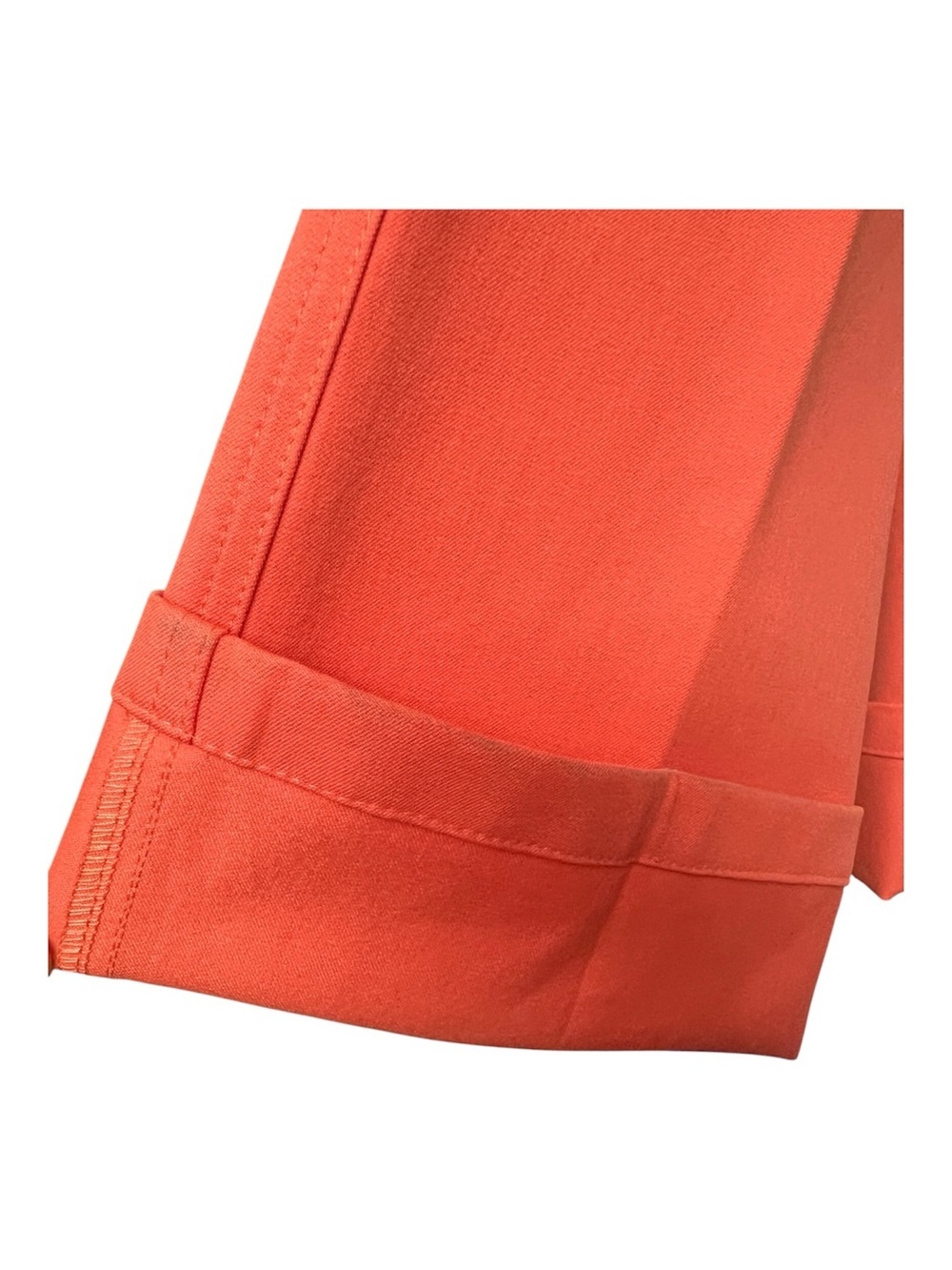 Escada Lace Up Front Orange Pants SZ 34/XS Vacation Summer Casual Mini Flare Leg - Picture 10 of 14